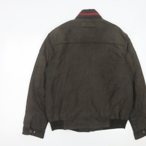 Hardtop Men’s Brown Bomber Jacket Size 48 Full Zip Casual