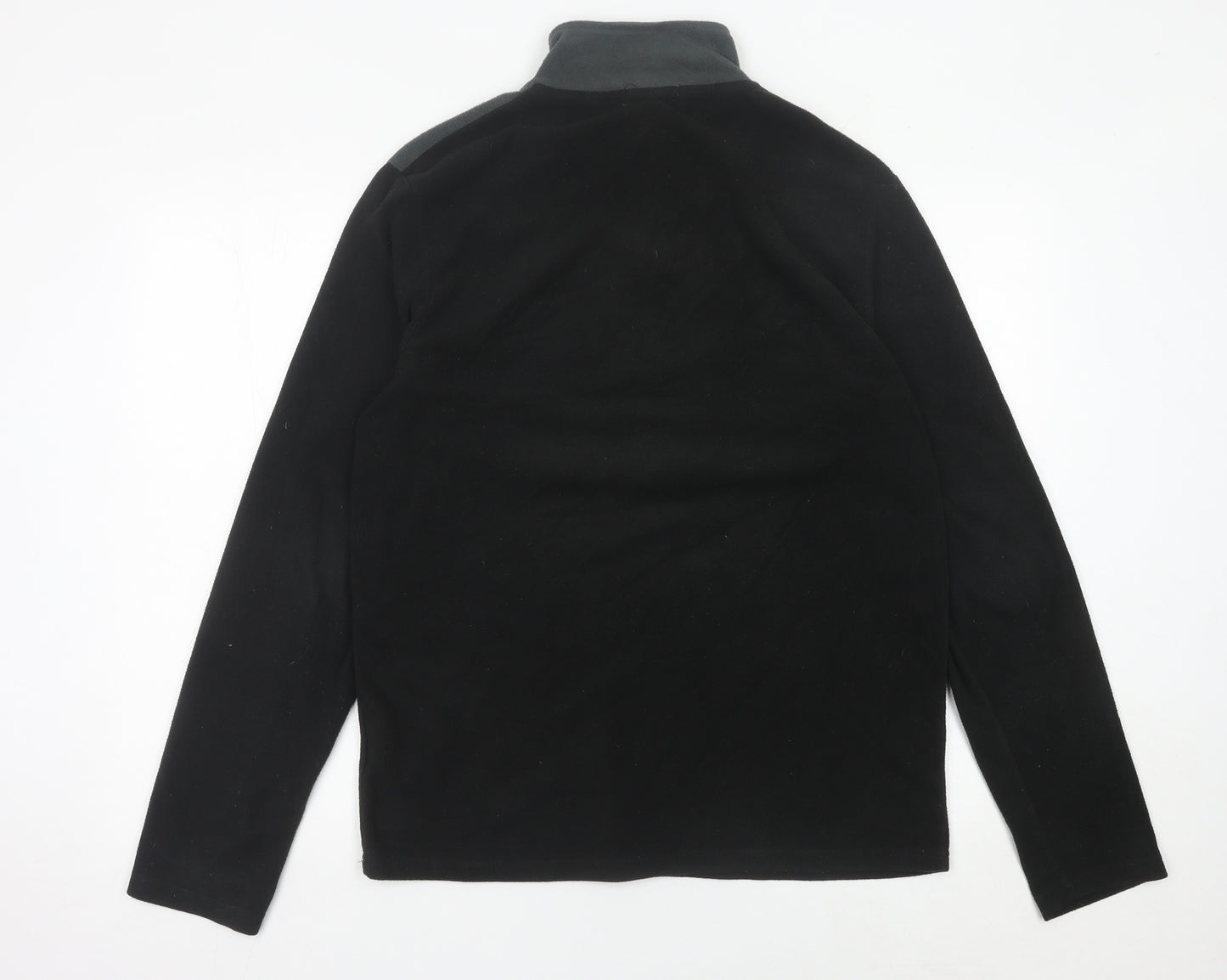 Brave Soul Men’s Black Fleece 1/4 Zip Sweatshirt Pullover Size M