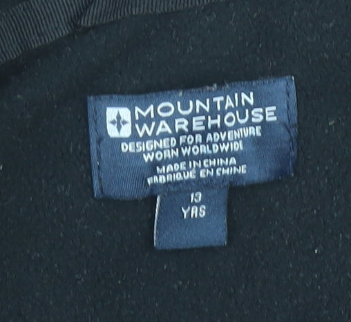 Mountain Warehouse Boys Black Fleece Full Zip Jacket 13 Years