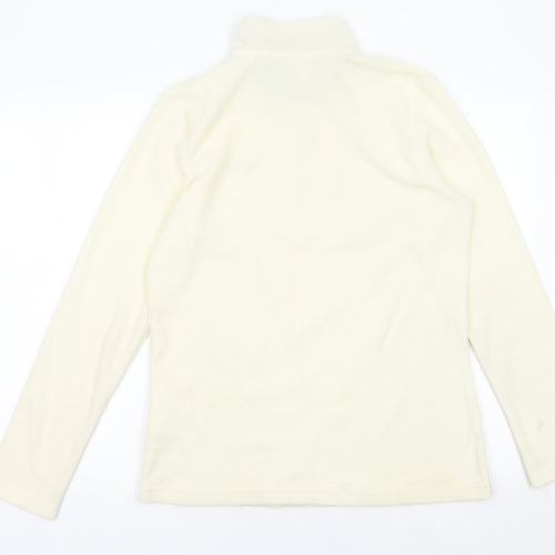 Regatta Women's Ivory Fleece Sweatshirt UK 10 1/2 Zip Outdoor Pullover