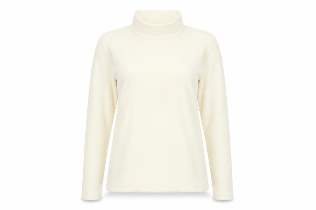 Regatta Women's Ivory Fleece Sweatshirt UK 10 1/2 Zip Outdoor Pullover