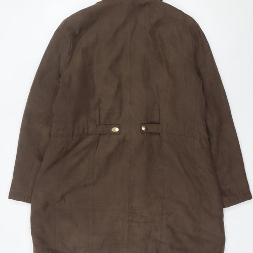 Anna Rose Women’s Brown Mid-Length Overcoat Size L Polyester