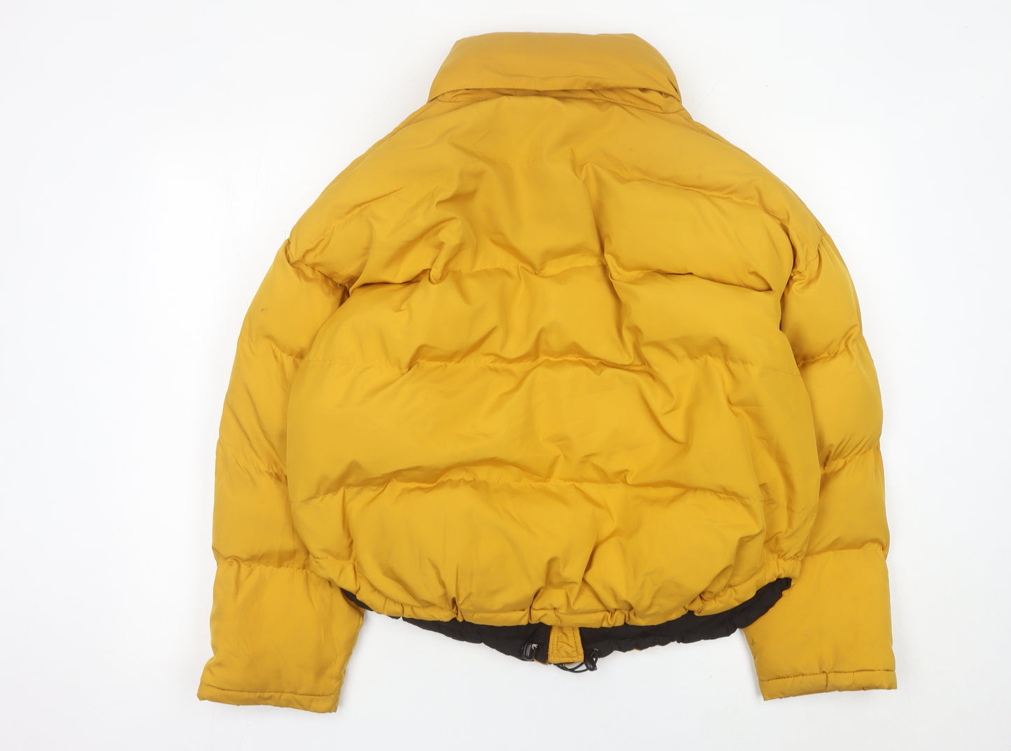 Light Before Dark Womens Yellow Puffer Jacket S Quilted Winter Coat