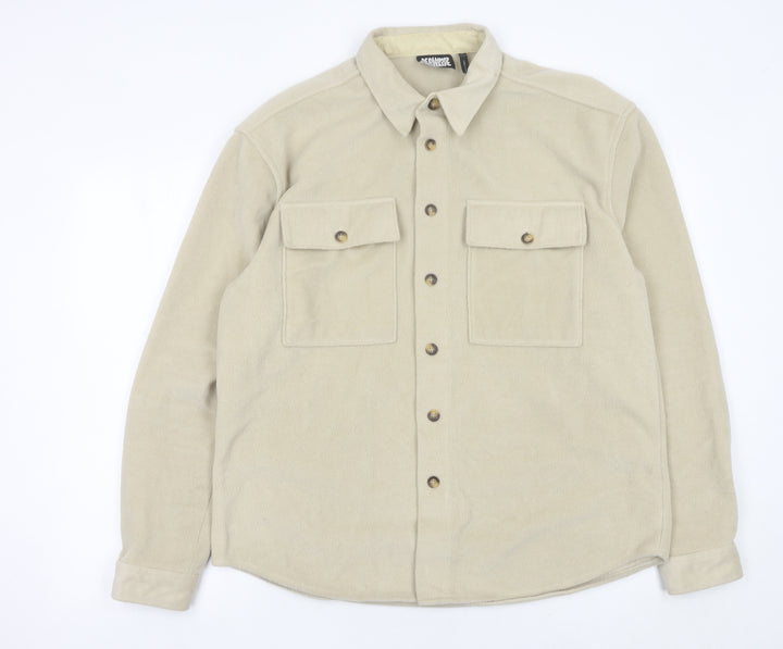 Reclaimed Vintage Men's Beige Fleece Jacket Small Regular Fit 36-38"