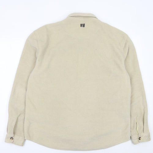 Reclaimed Vintage Men's Beige Fleece Jacket Small Regular Fit 36-38"