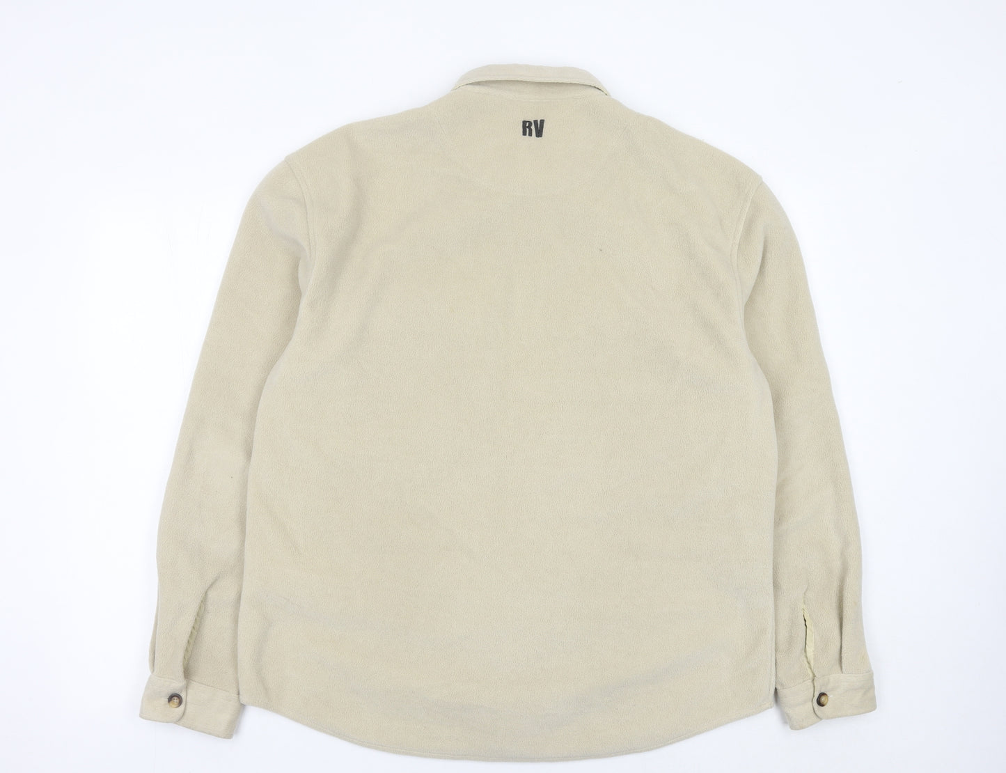 Reclaimed Vintage Men's Beige Fleece Jacket Small Regular Fit 36-38"