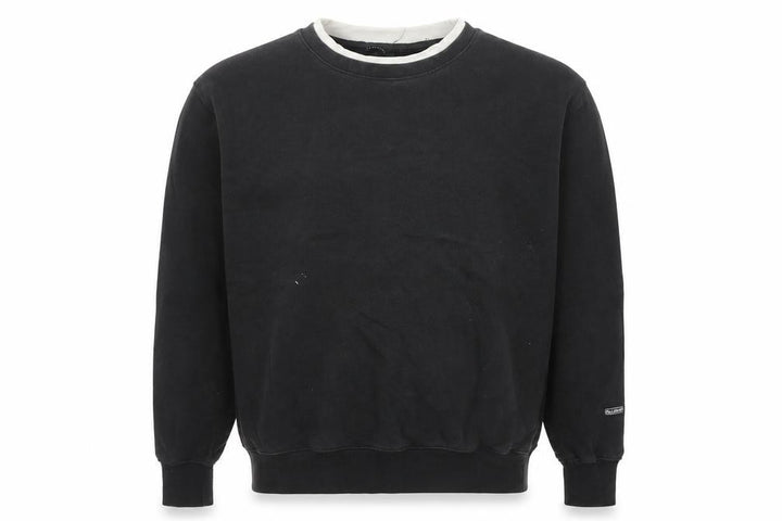 Pull&Bear Mens Black Small Sweatshirt Crew Neck Long Sleeve Pullover