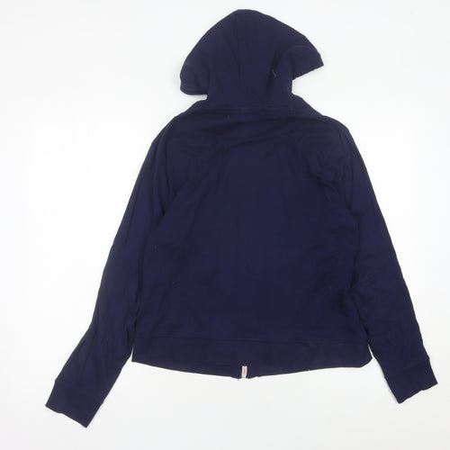 LA Gear Womens Navy Blue Full Zip Hoodie Size 14 Cotton