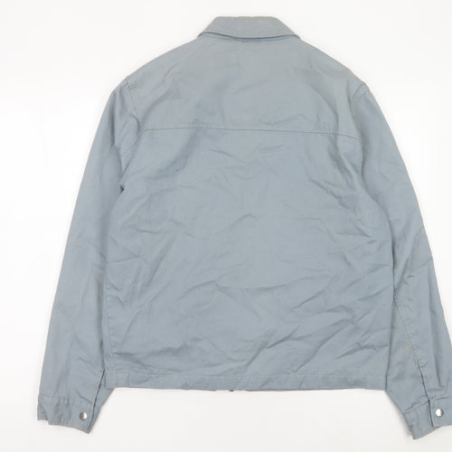 ASOS DESIGN Men’s Grey Cotton Zip Jacket M 38-40" Regular Fit Casual