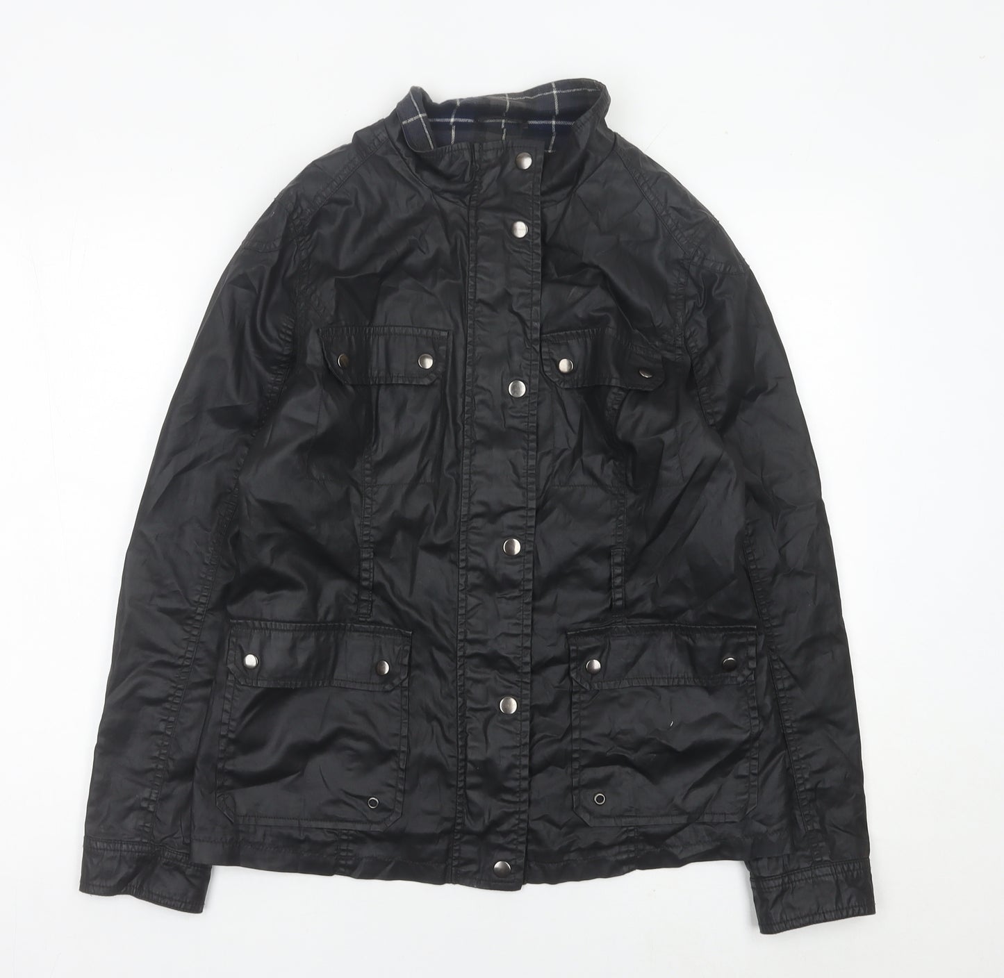 Atmosphere Womens Black Cotton Military Jacket Size 12