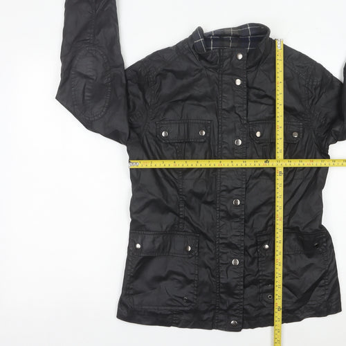 Atmosphere Womens Black Cotton Military Jacket Size 12