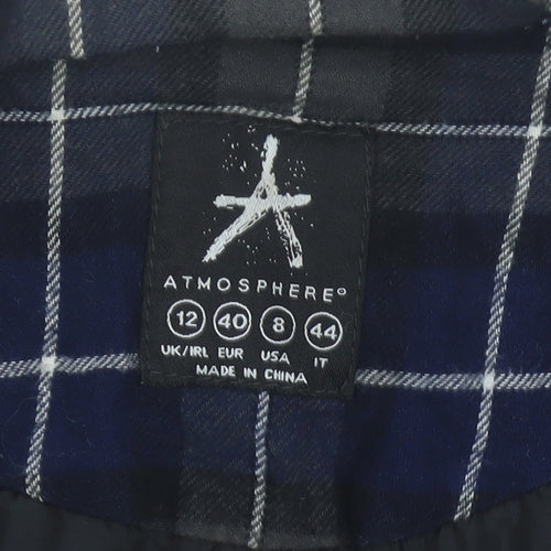 Atmosphere Womens Black Cotton Military Jacket Size 12