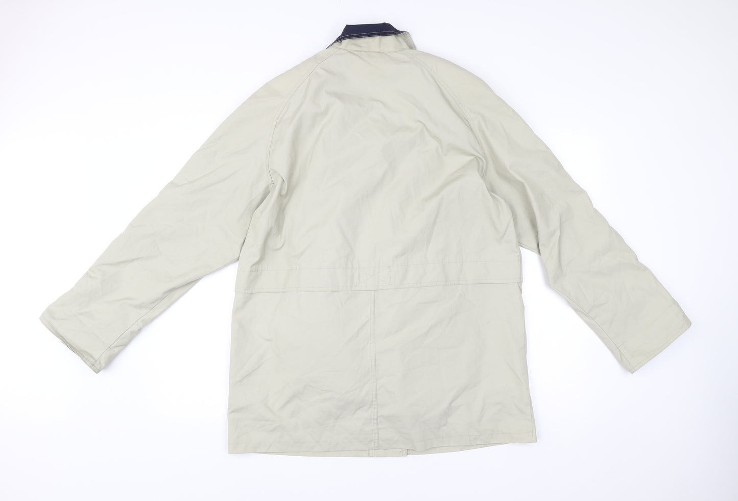 Damart Women’s Beige Mid-Length Rain Coat Size 16 Collared