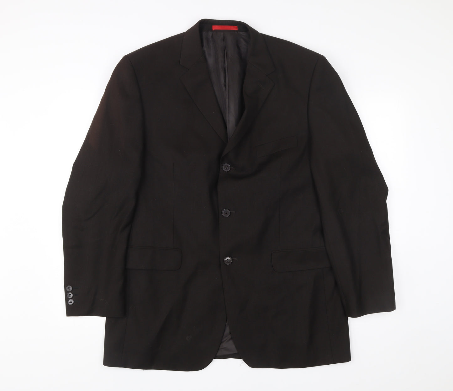 Burton Men Black Blazer Jacket 42R Regular Fit Notch Lapel