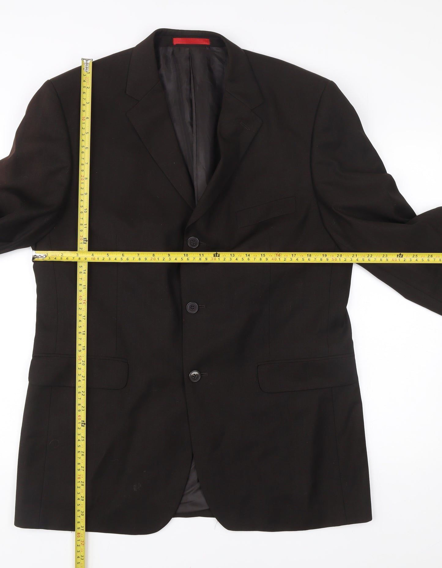 Burton Men Black Blazer Jacket 42R Regular Fit Notch Lapel