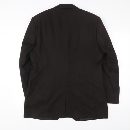 Burton Men Black Blazer Jacket 42R Regular Fit Notch Lapel