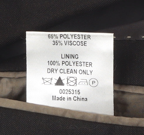 Burton Men Black Blazer Jacket 42R Regular Fit Notch Lapel