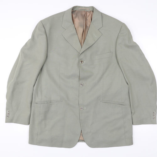 Remus Uomo Men’s Grey 44 Blazer Jacket Single Breasted Notch Lapel