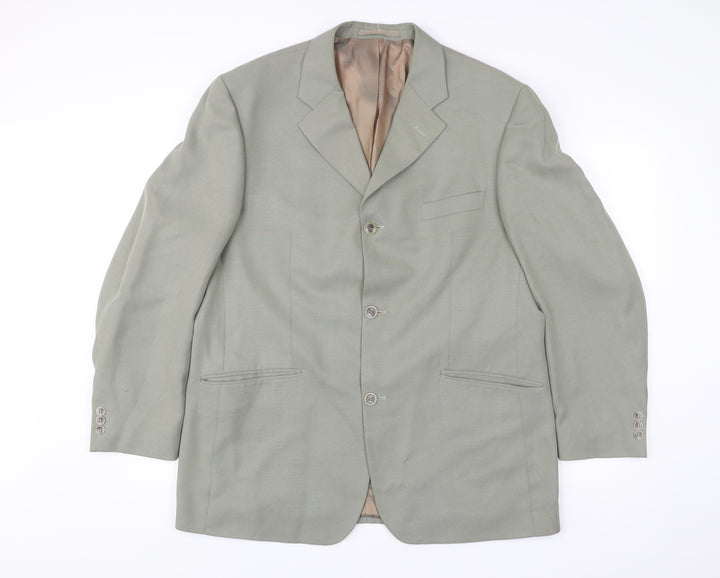 Remus Uomo Men’s Grey 44 Blazer Jacket Single Breasted Notch Lapel