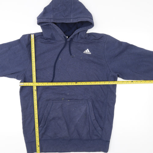 Adidas Men's Blue Pullover Hoodie Size M Regular Fit
