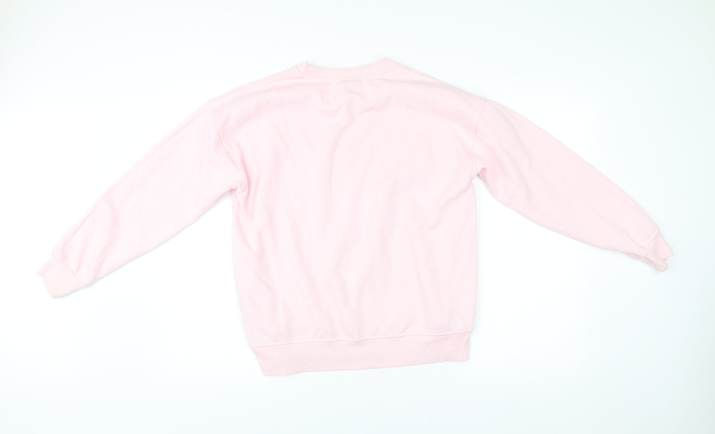 Disney Womens Pink Sweatshirt S Pullover Mickey Mouse Logo Graphic