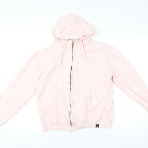 Redwood Women Pink Full Zip Hoodie Size M Cotton Blend
