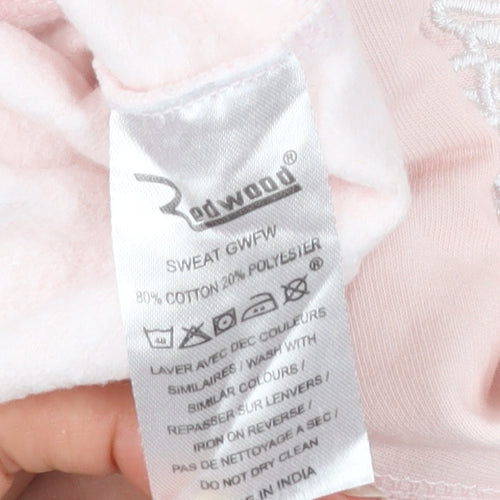 Redwood Women Pink Full Zip Hoodie Size M Cotton Blend