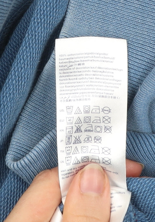 Hilfiger Denim Men’s Blue M Sweatshirt Pullover Crew Neck Logo