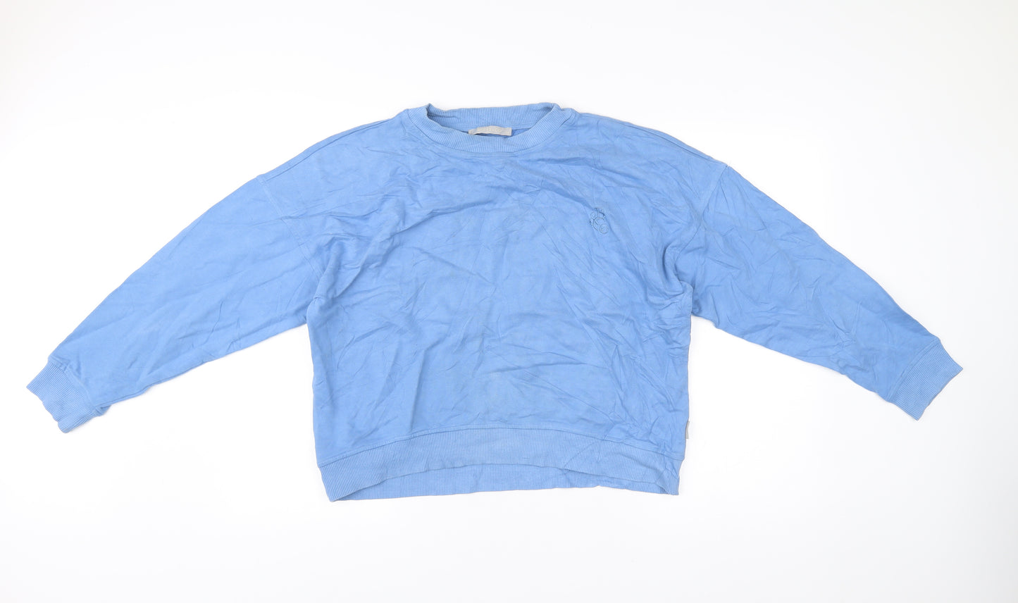 Betty & Co Women’s Blue Sweatshirt Size 12 Pullover Cotton Crew Neck