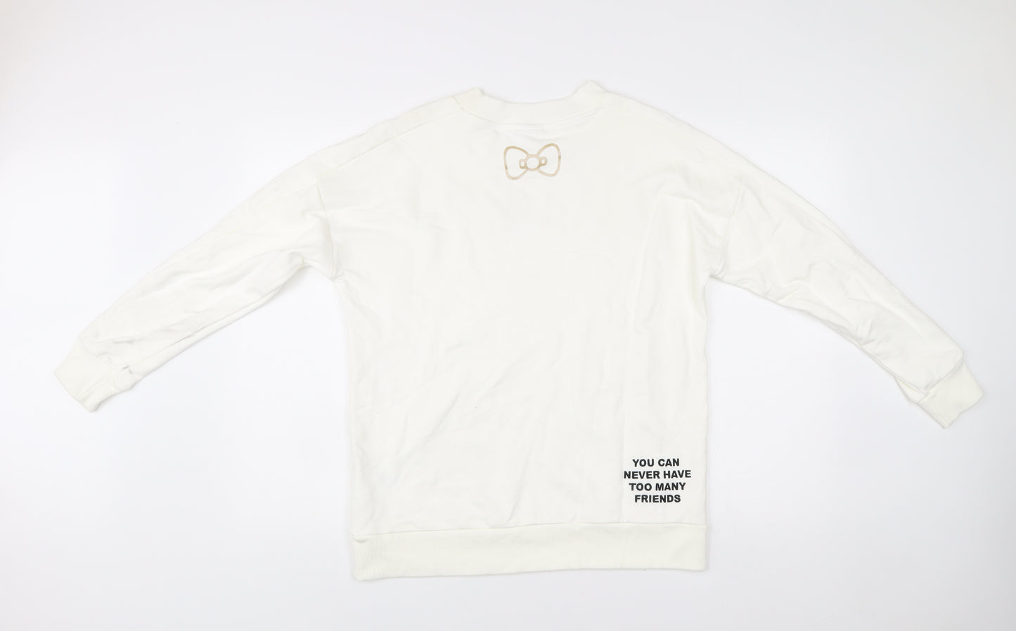 Puma Hello Kitty Womens White Sweatshirt Size S Cotton Blend