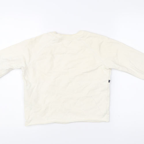 Levi's Womens Ivory XS Logo Pullover Sweatshirt Cotton