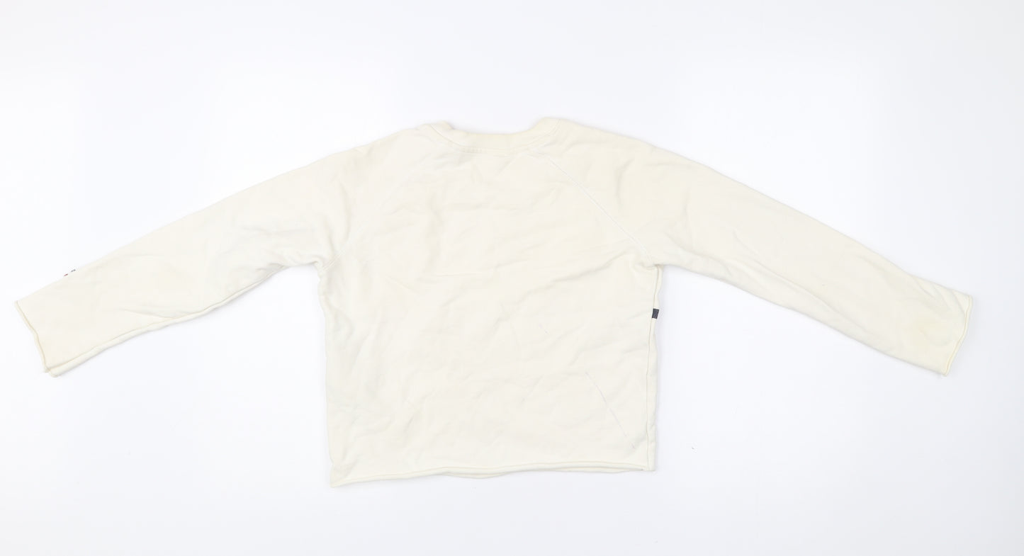 Levi's Womens Ivory XS Logo Pullover Sweatshirt Cotton