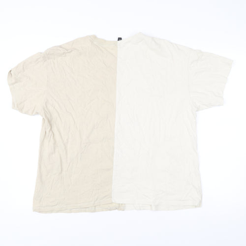 H&M Disney Women Beige XL Mickey Mouse Graphic T-Shirt
