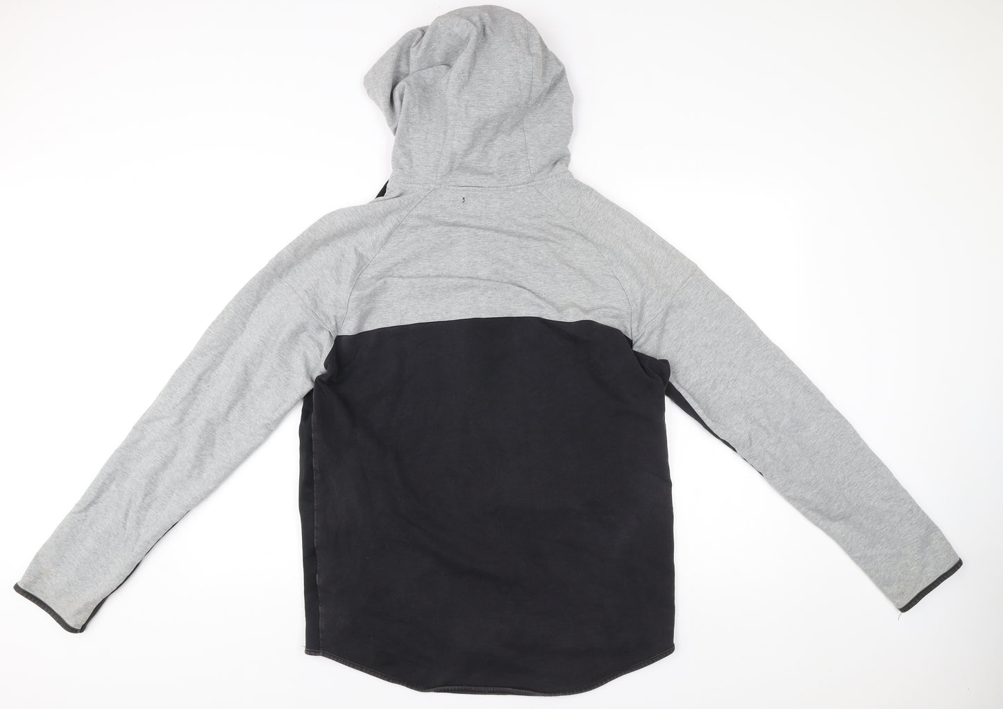 Physiq Apparel Mens Grey Black Full Zip Hoodie Size L Slim Fit Sports