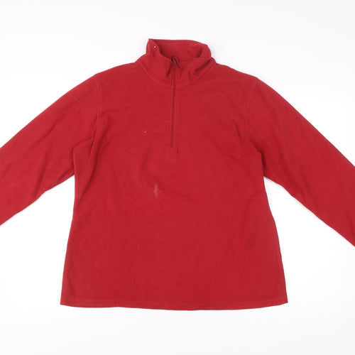 Mountain Warehouse Men’s Red Fleece Pullover Sweatshirt Size L
