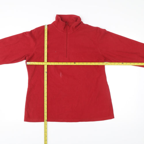 Mountain Warehouse Men’s Red Fleece Pullover Sweatshirt Size L
