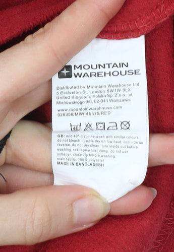 Mountain Warehouse Men’s Red Fleece Pullover Sweatshirt Size L