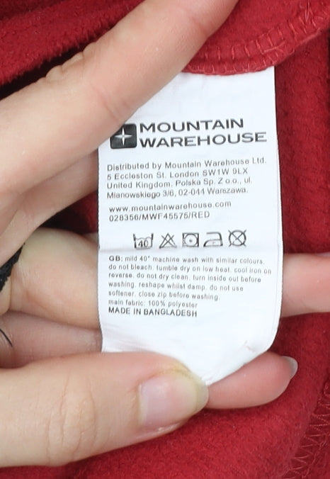 Mountain Warehouse Men’s Red Fleece Pullover Sweatshirt Size L