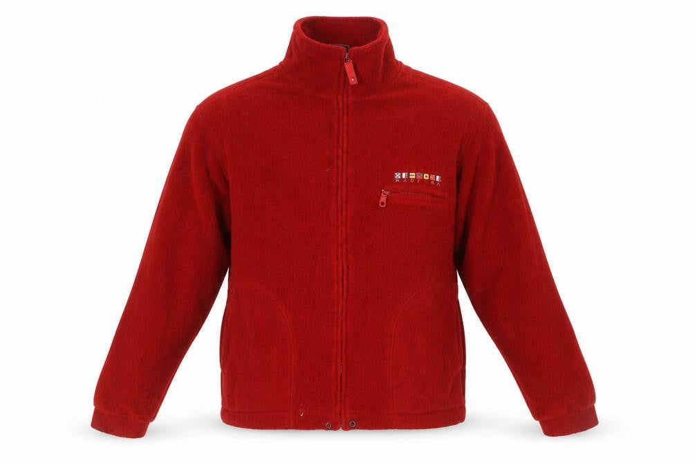 Villa Figueira Men’s Red Fleece Full Zip Jacket Size S Nautical Embroidered
