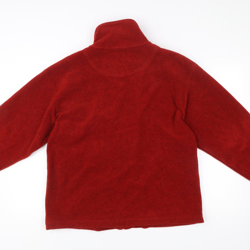 Villa Figueira Men’s Red Fleece Full Zip Jacket Size S Nautical Embroidered