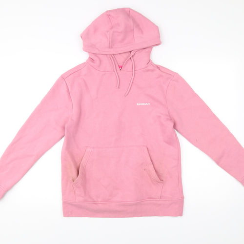 LA Gear Womens Pink Pullover Hoodie Size 8 Long Sleeve Casual