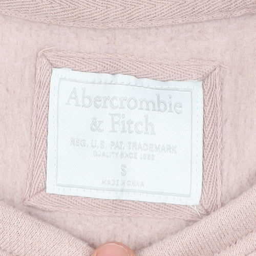 Abercrombie & Fitch Women's Pink Henley Sweatshirt Size S