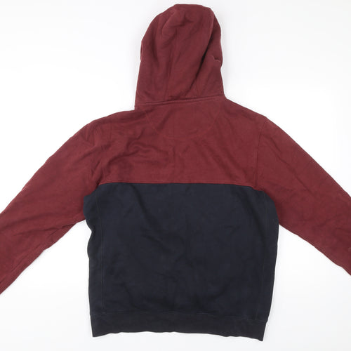 SoulCal & Co Men’s Red Blue XL Half Zip Hoodie with Logo & Pockets