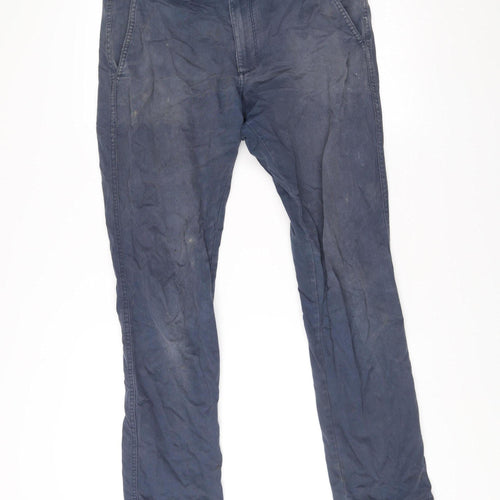 Gap Men’s Blue Slim Fit Chino Trousers Size 32x32 Cotton Blend