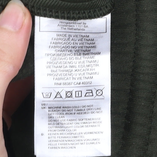 Adidas Men’s Green Jogger Track Pants M Regular Fit Tapered Fleece