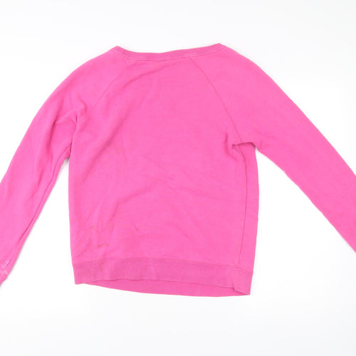 Nike Women’s Pink Small Logo Pullover Sweatshirt Long Sleeve