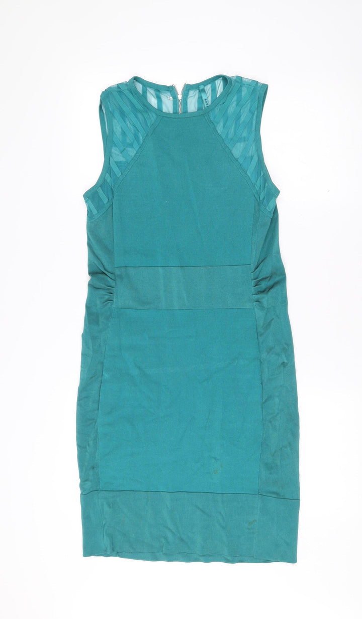 Karen Millen Women’s Green Bodycon Sleeveless Dress Size 4