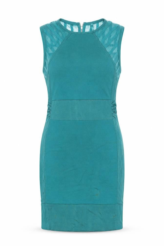 Karen Millen Women’s Green Bodycon Sleeveless Dress Size 4