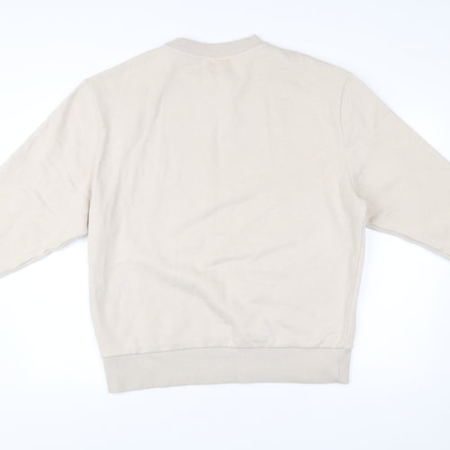 Collusion Men’s Beige Pullover Sweatshirt Medium Crew Neck