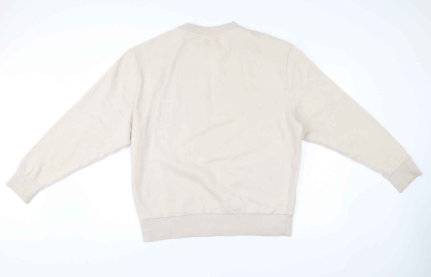 Collusion Men’s Beige Pullover Sweatshirt Medium Crew Neck